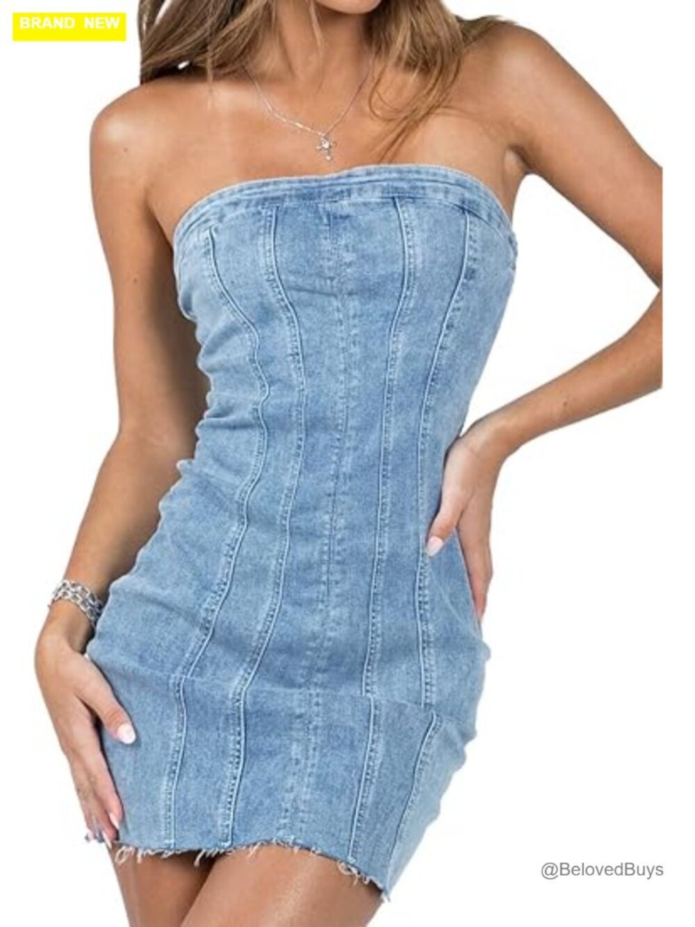 Adjustable Spaghetti Strap Mini Bodycon Dress with Back Zipper